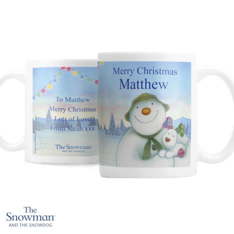 Personalised The Snowman & The Snowdog Mug £10.99